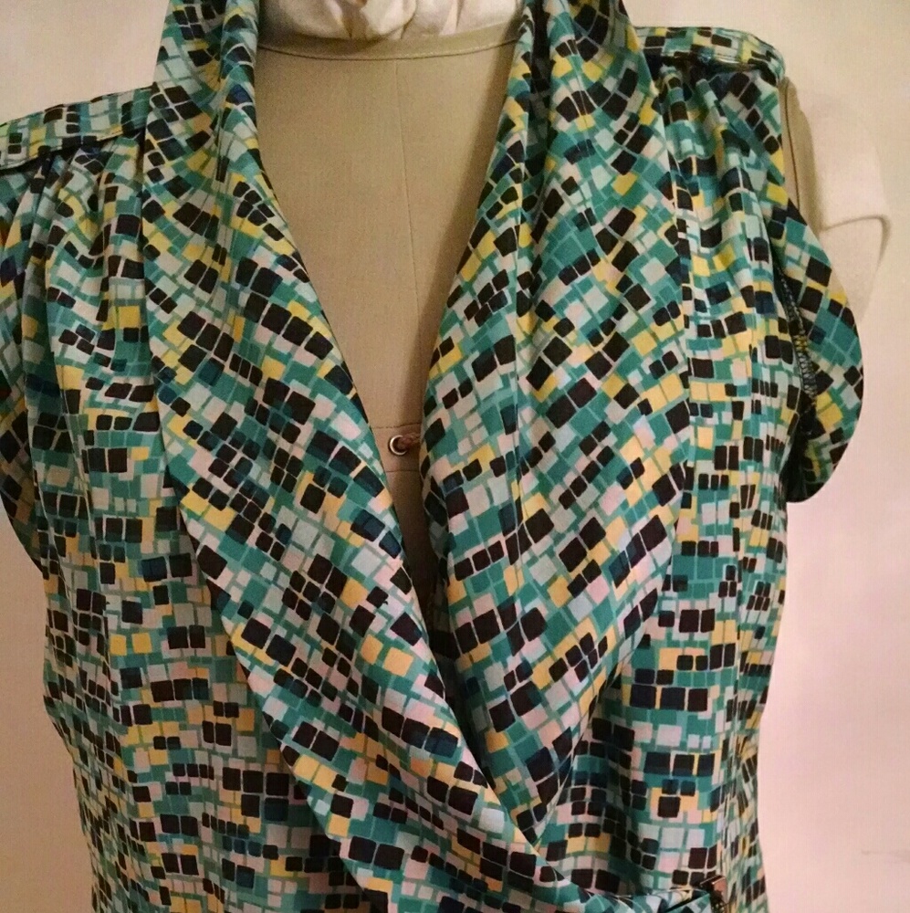 Aqua pattern Blouse